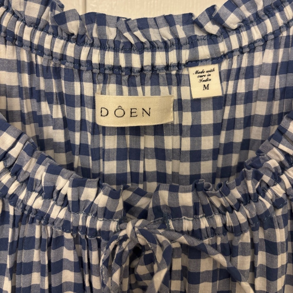 Doen Emmaretta Dress in Blue Gingham - Picture 4 of 6